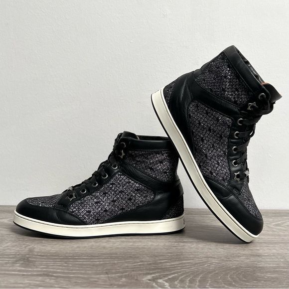 Authentic JIMMY CHOO Tokyo High Tops Sneakers Size 36 - Picture 15 of 16